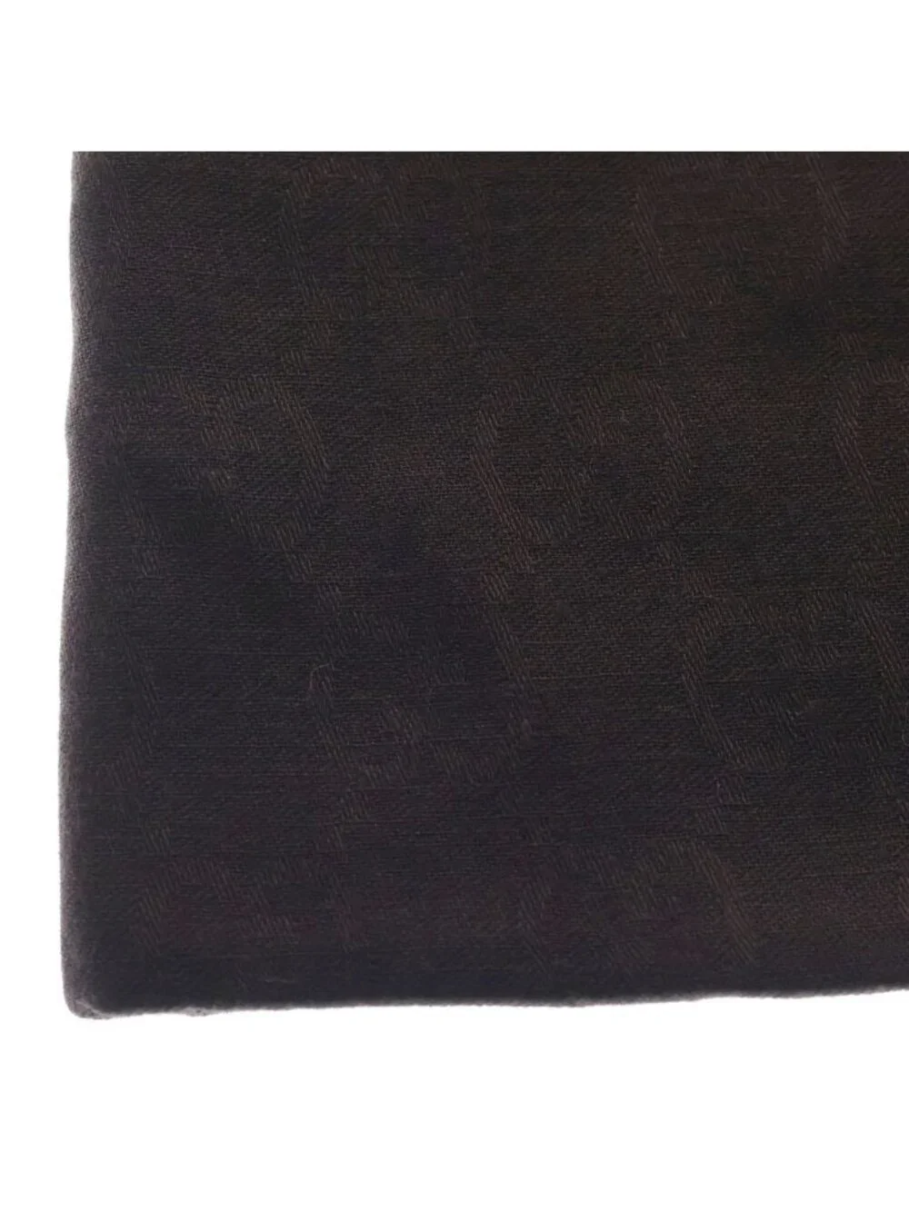 Gucci GG Wool Silk Shawl Scarf Brown